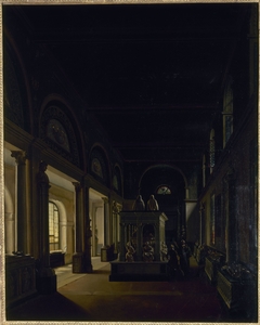 La salle du XVe siècle au musée des Monuments français, vers 1815, aux petits Augustins by Anonymous