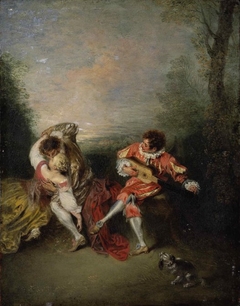 La Surprise by Antoine Watteau