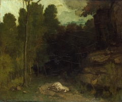 Landscape with a Dead Horse by Gustave Courbet