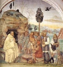 Life of St Benedict, Scene 7: Benedict Instructs the Peasants