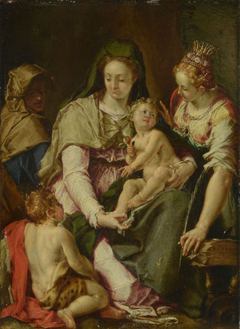 Madonna with child, John the Baptist, St. Catherine and St. Elizabeth by Peter Candid