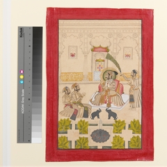 Maharana Amar Singh II Is Shown Two Silver Elephants by Stipple Master