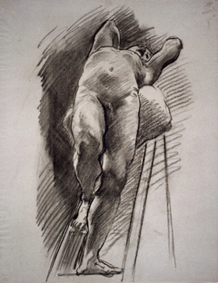 Male Nude Leaning Back on a Ladder by John Singer Sargent