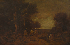 Moonlit Landscape with Indian by Ralph Albert Blakelock