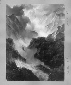 Norwegisches Gebirgstal bei Gewitter by Friedrich Preller the Elder