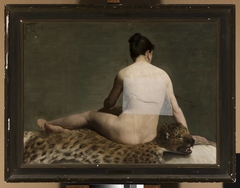 Nude of a seated woman by Feliks Cichocki