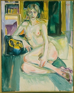 Nude, Sitting on the Couch by Edvard Munch