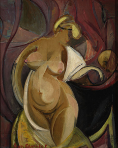 Nude woman – Butterflies by Leon Chwistek