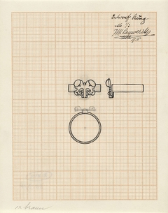 Ontwerp voor een ring by Mathieu Lauweriks