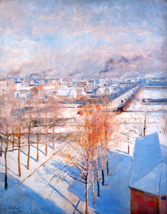 Paris in Snow by Albert Edelfelt