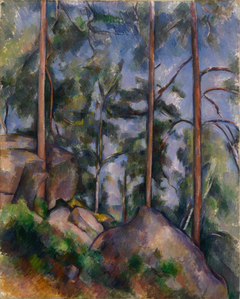 Pines and Rocks, Fontainebleau by Paul Cézanne