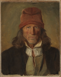 Portrait of a Farmer from Vossevangen by Adolph Tidemand