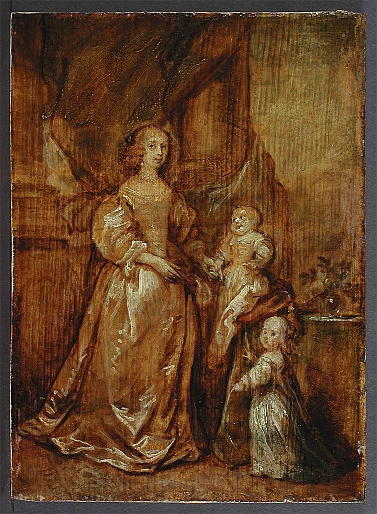 Portrait of Queen Henriette Maria with her children
