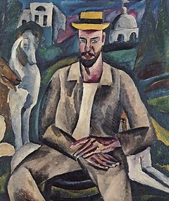 Portrait of the artist V. V. Rozhdestvensky by Pyotr Konchalovsky