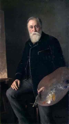 Portrait of the Painter Hans Gude by Nils Gude