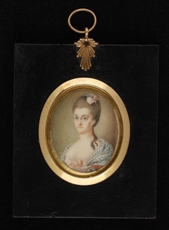 Portretminiatuur van prinses Wilhelmina van Pruisen by Pieter le Sage