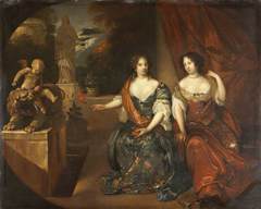 Princesses Albertina Agnes (1634 - 96) and Henrietta Catherine (1637-1708) of Orange-Nassau by Unknown Artist