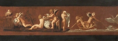 Putti and Cupids playing with Swans by Anonymous