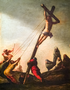 Raising of the Cross by Sebastiano Mazzoni