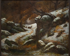 Roe Deer in the Snow by Gustave Courbet