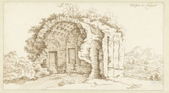 Ruïne van een tempel in Cumae by Bonaventura van Overbeek