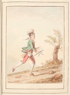 Running Footman of Naples, leaf from 'A Collection of Dresses by David Allan Mostly from Nature' - David Allan - ABDAG007557.38 by David Allan