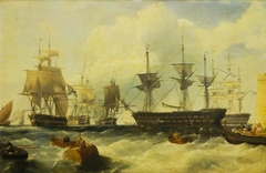 Russian Squadron at Malta, 20 October 1827 by Alfred Gomersal Vickers