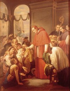 Saint Charles Borromeo Handing out Alms to the People by José Salomé Pina
