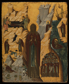 Saint Jean l'Ermite et scènes de sa vie