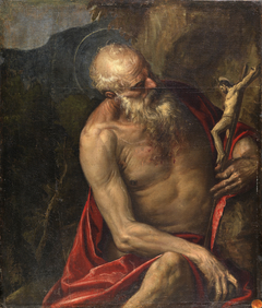 Saint Jerome meditating