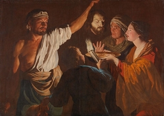 Salome receiving the Head of John the Baptist by Matthias Stom