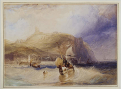 Scarborough Castle from the South Bay by Charles Bentley