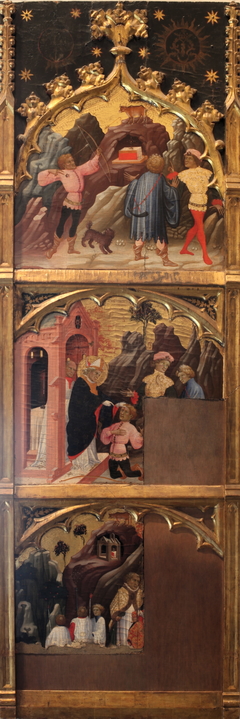 Scenes of the legend of Saint Michael by Miguel Alcañiz the Elder