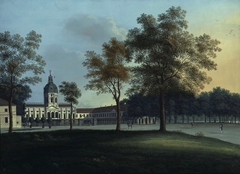 Schloss Charlottenburg von Südwesten in Morgenbeleuchtung by Wilhelm Barth