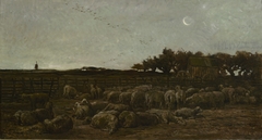 Sheepfold at daybreak by Charles-François Daubigny