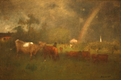 Shower on the Delaware River by George Inness