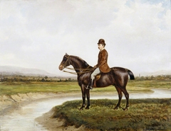 Sir Thomas George Fermor-Hesketh, 7th Baronet Hesketh of Rufford (1849-1924), on his horse 'Captain Jack' by A Jules Imschoot