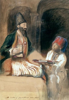 Slave bringing Sherbert to a Persian Prince (Halicoo Mirza) by Sir David Wilkie - Sir David Wilkie - ABDAG003533