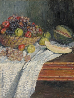 Still Life with a Honeydew Melon by Claude Monet
