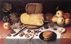 Still-Life with Fruit, Nuts and Cheese by Floris van Dyck