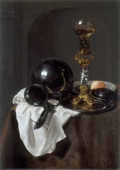 Still Life with Glass of Wine, pewter Jug and other Objects