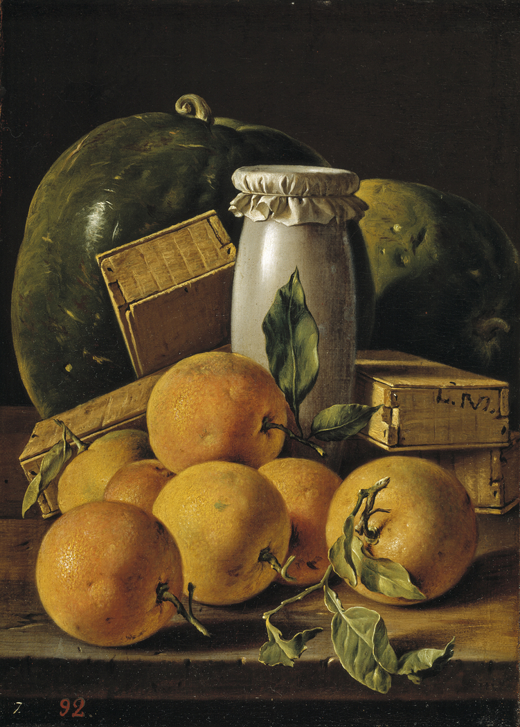 Still Life with Oranges Honey-Jar Boxes of Sweetmeats and Watermelons