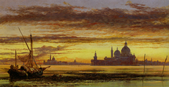 Sunset Sky Salute And San Giorgio Maggiore by Edward William Cooke
