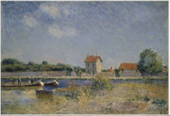 The Banks of the Canal du Loing at Saint-Mammès by Alfred Sisley