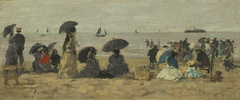 The Beach by Eugène Boudin