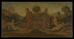 The Creation of Adam and Eve by Master of Apollo and Daphne