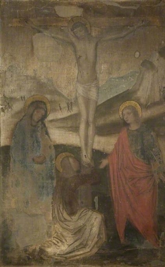 The Crucifixion With Virgin, St John And Magdalen by Ambrogio Bergognone