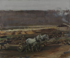 The Grey Team by Alfred Munnings