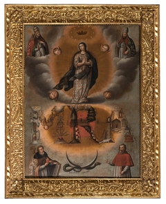 The Immaculate Conception with the four fathers of the Church