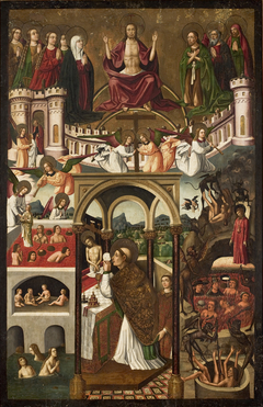 The Last Judgment and the Mass of Saint Gregory by Mestre da Família Artés
